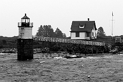 Ram Island Light During Storm in Maine